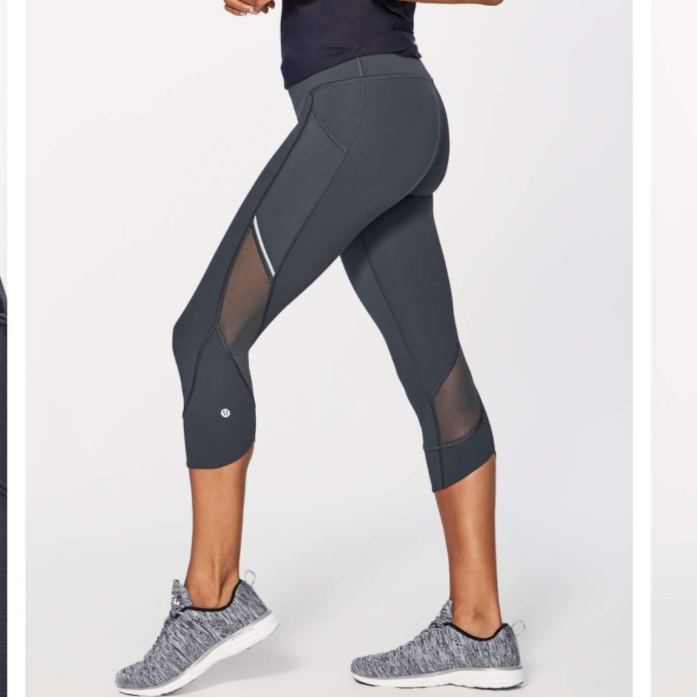 Lululemon FULL ON LUXTREME Crop (19") Grey